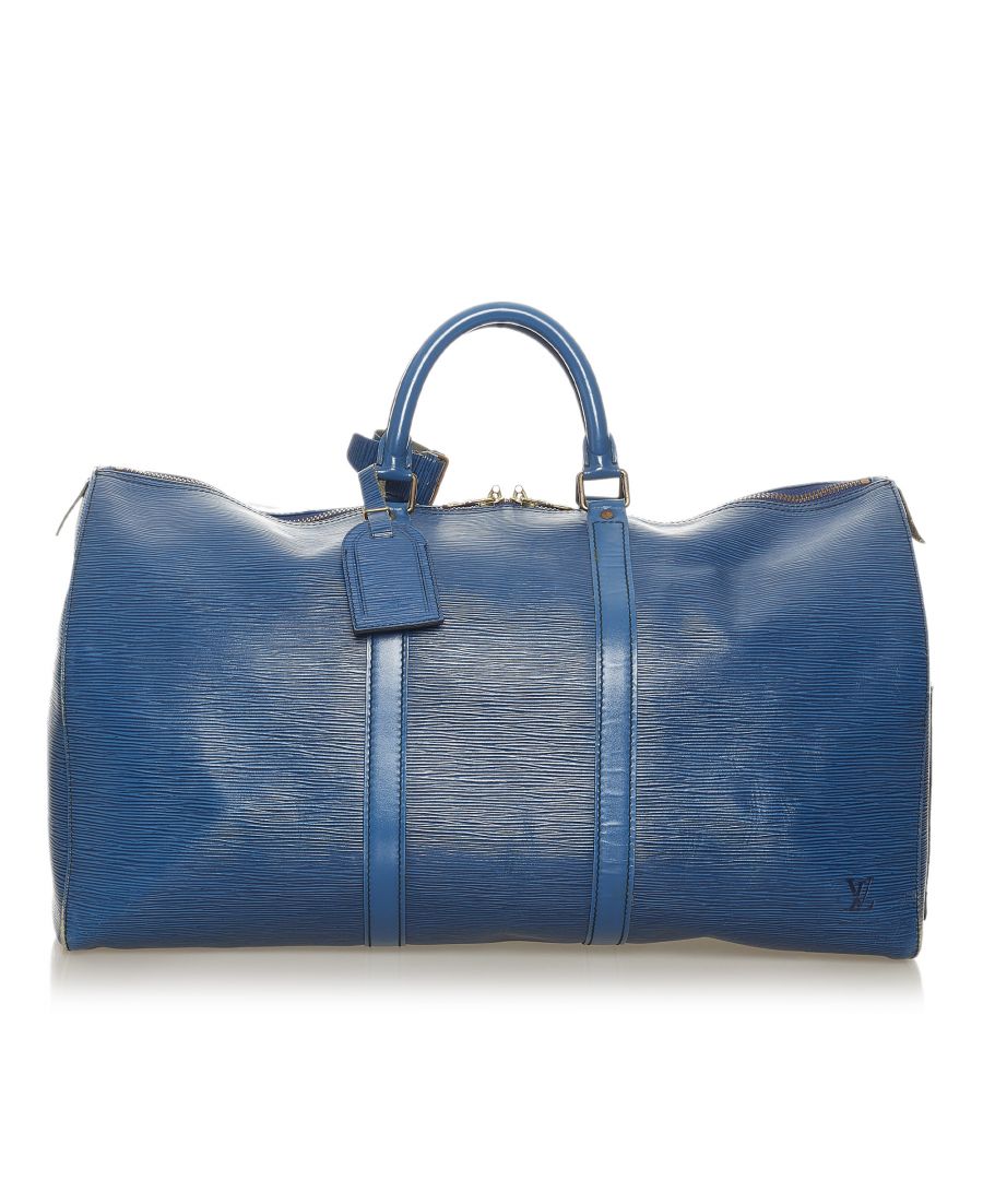Image for Vintage Louis Vuitton Epi Keepall 50 Blue