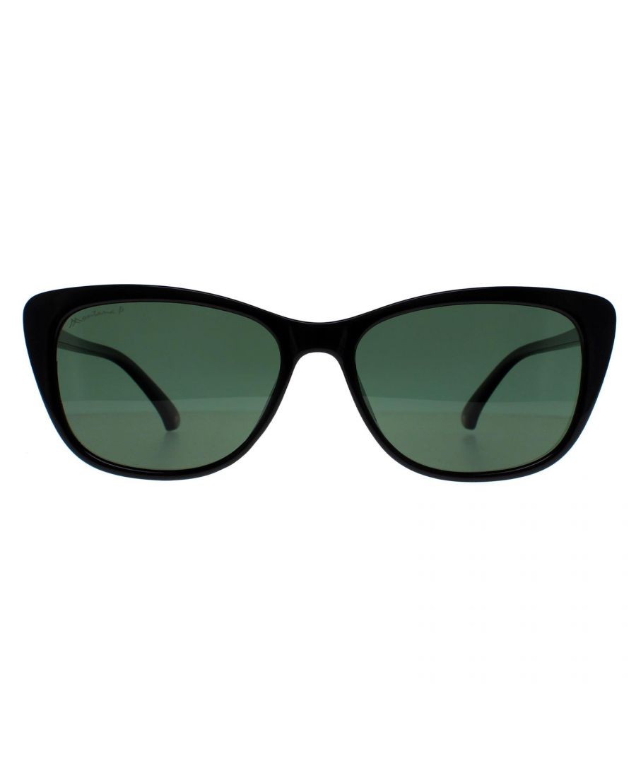Montana Cat Eye Womens Black G15 Green Polarized MP42 - One Size