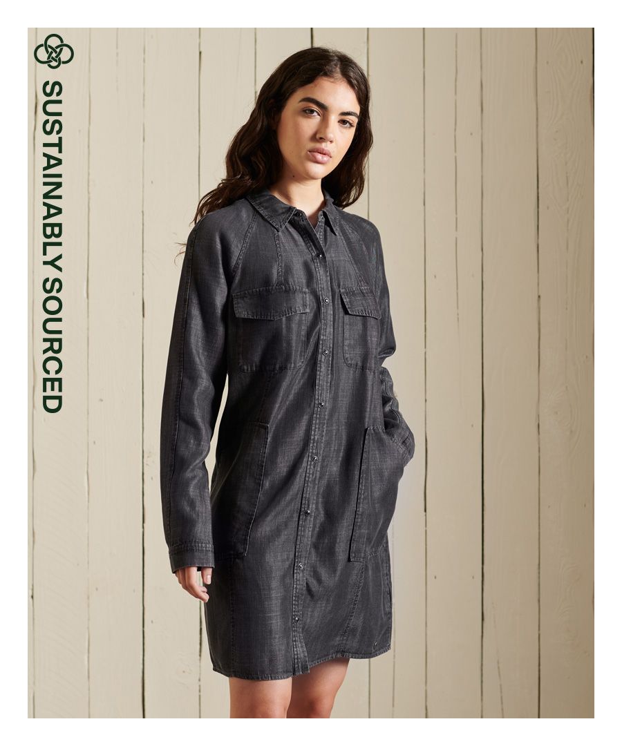 Image for Superdry Tencel Oversized Shirt Dress