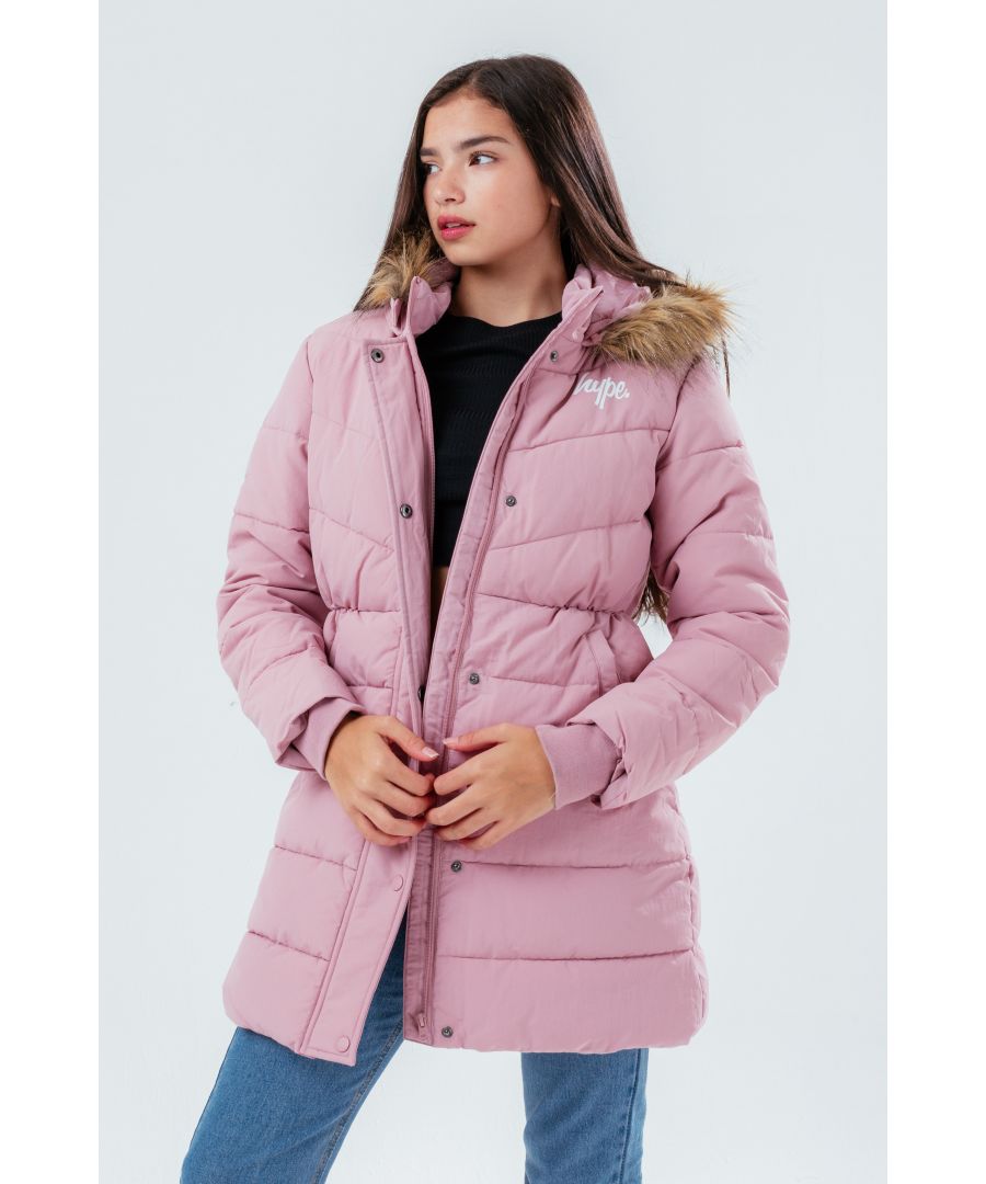 Image for Hype Pink Fitted Kids Parka Jacket