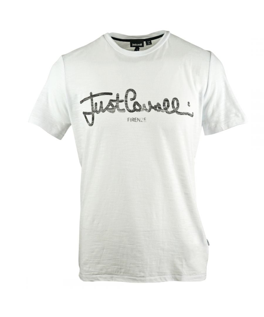 Image for Just Cavalli Signature Logo White T-Shirt