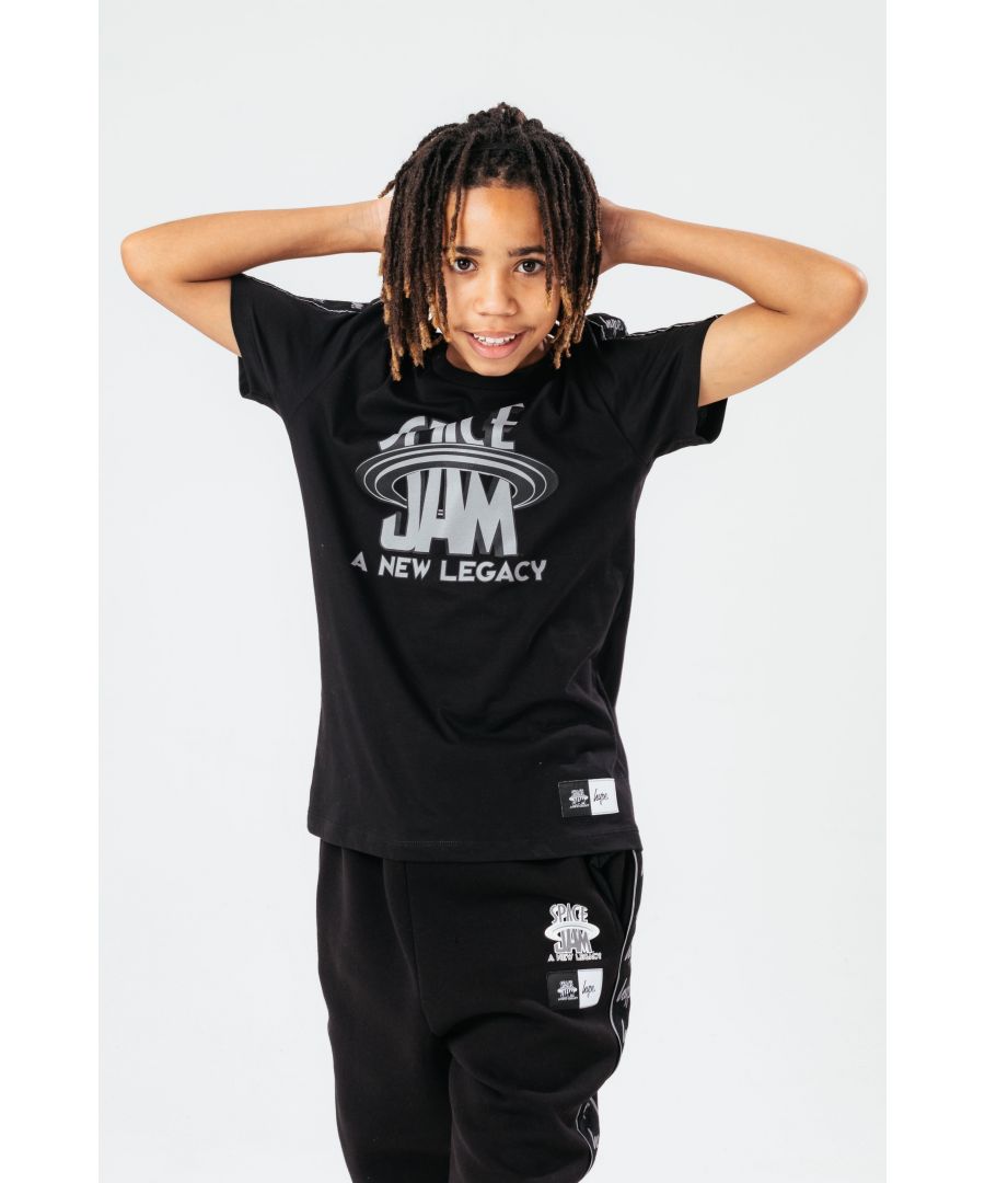 Image for Space Jam X Hype. Space Jam Black Reflective Kids T-Shirt