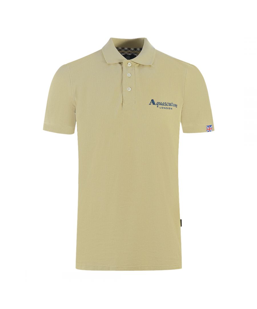 Aquascutum London Classic Beige Polo Shirt