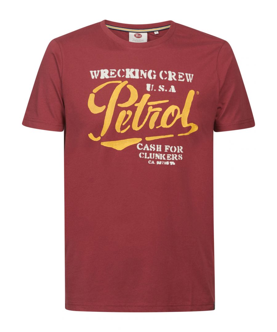 Petrol Industries - Heren Logo T-shirt - Bruin