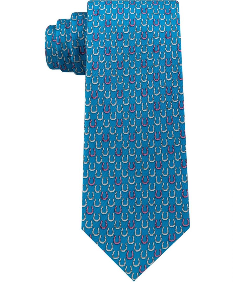 Color: Blues Size: One Size Pattern: Novelty Type: Tie Width: Skinny (Material: Silk