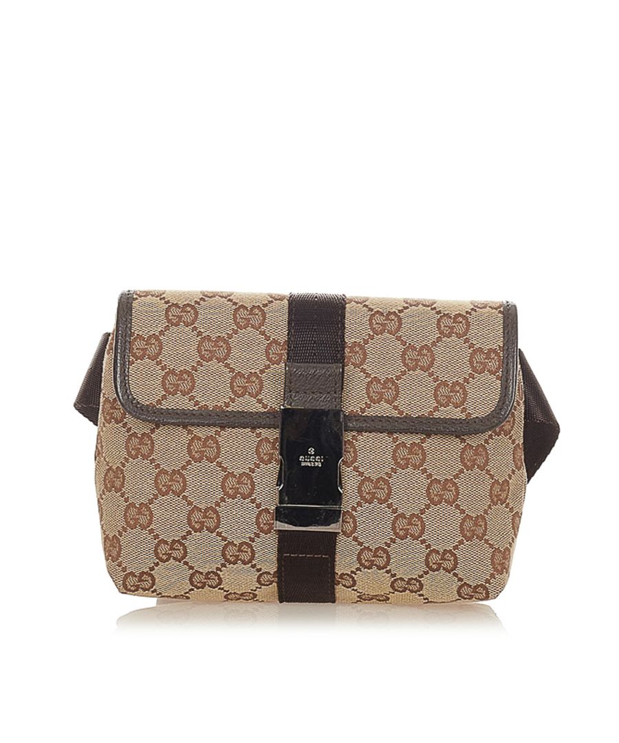 Image for Vintage Gucci GG Canvas Belt Bag Brown