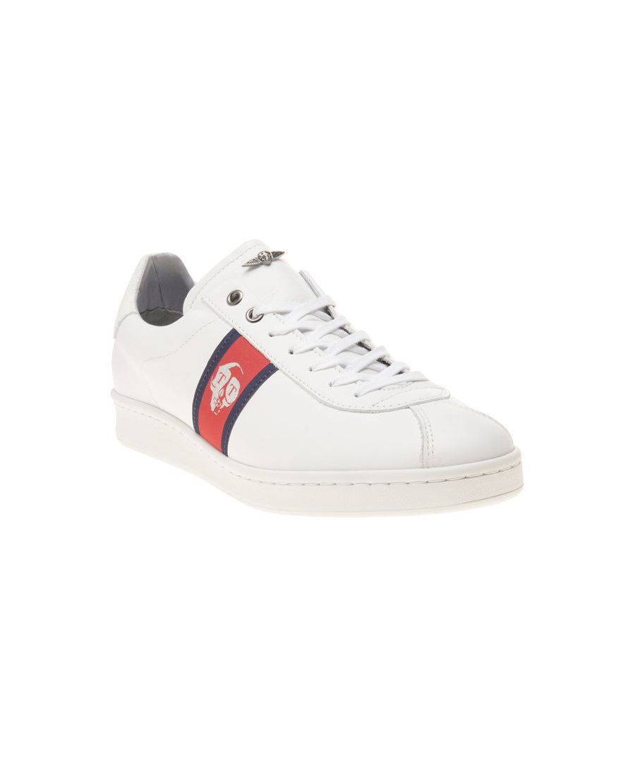 Twisted Tailor Mens Dart Trainers - White Leather - Size UK 10