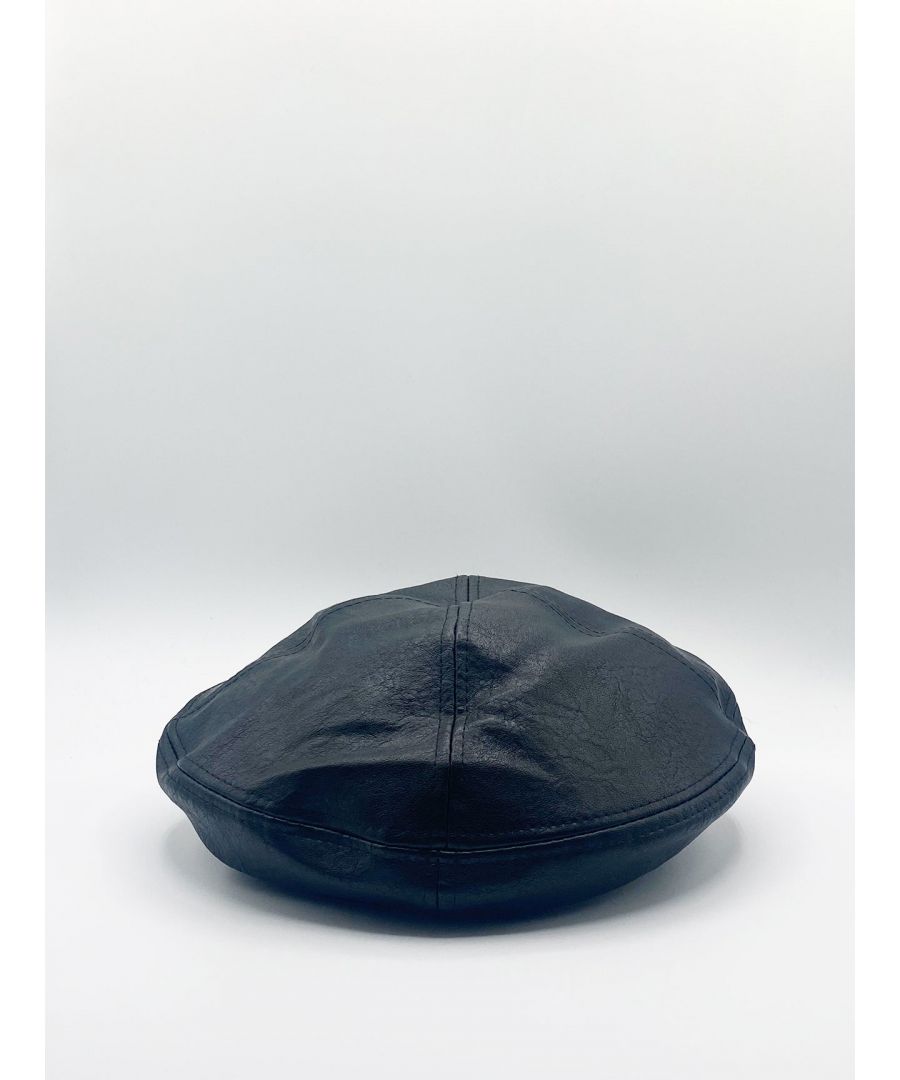 SVNX Men's PU Flat Cap|black