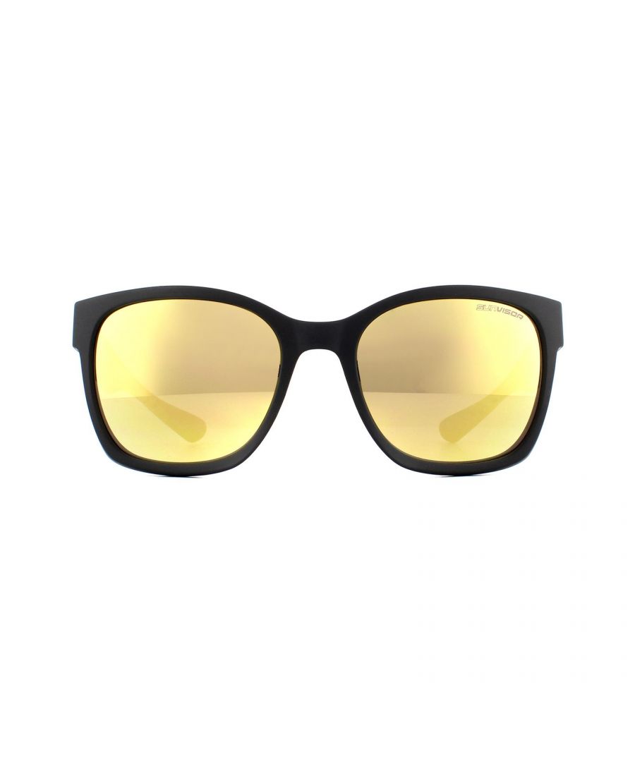 Cairn Unisex Sunglasses Harmony 02 Black Gold Mirror - One Size