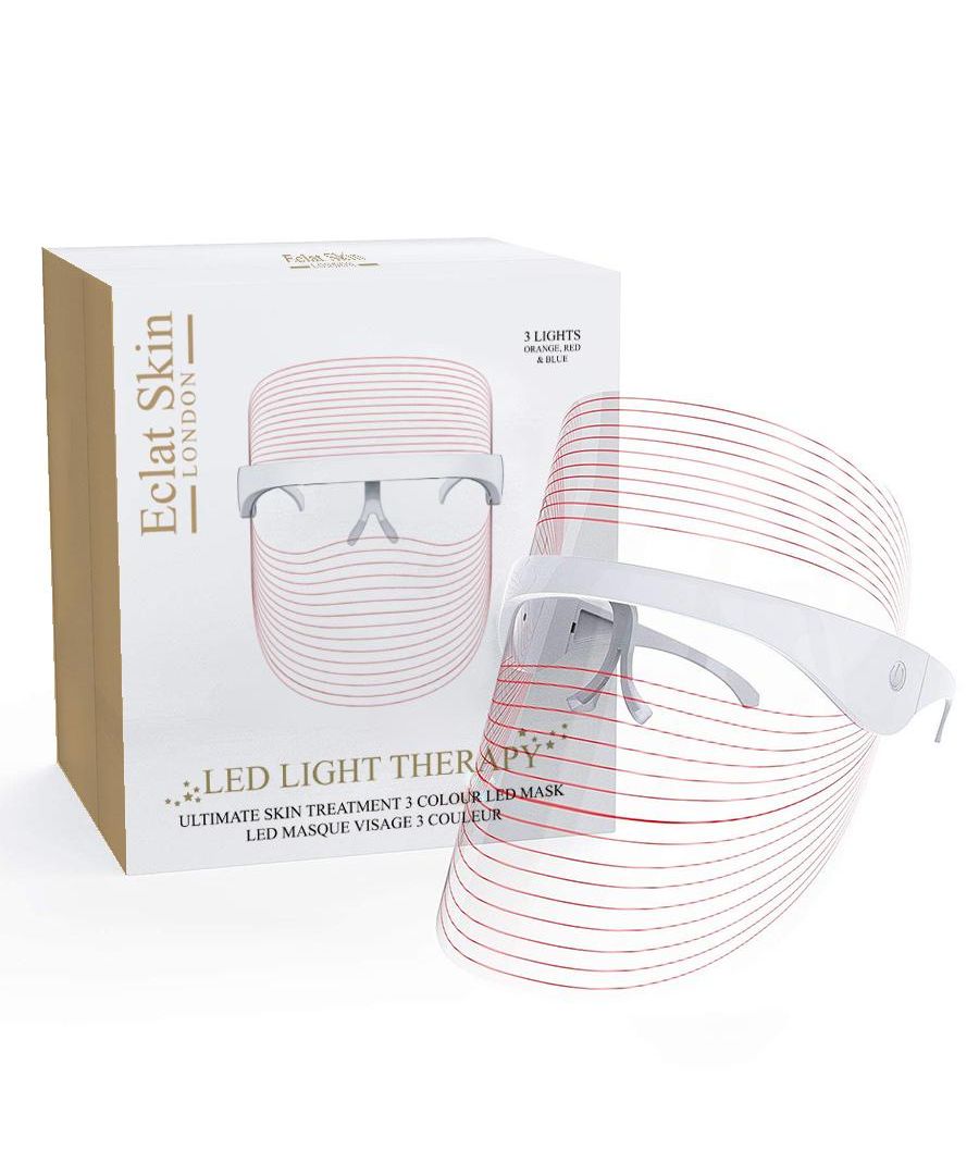 The perfect quick and safe at-home LED treatment addressing a number of skin concerns for amazing, glowing skin.\n\nUltimate Skin Treatment 3 Colour Led Mask is the perfect at-home treatment for amazing, glowy skin. The proven LED technology has been introduced into this lightweight, easy to use facial led mask that can be used alongside your normal skin routine for amazing results.\nThe 3 light wavelengths have 3 differing effects upon the skin thereby being able to address a number of concerns Red Light: 620~750nm - for anti-ageing. Blue Light: 470~495nm - might help with skin oiliness Yellow Light: 590~620nm - Helps dull and tired skin.