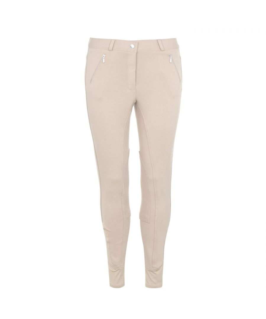 Requisite Ladies Classic Jodhpurs Requisite Classic Jodhpurs are great quality, comfy and stylish jodhpurs perfect for everyday or competition wear. These traditional styled jods are made from a soft and stretchy cotton fabric that allows unrestricted movement and features a zip fly and hook fastening, belt loops, a contoured full seat for increased durability, an internal pocket and smart Requisite branding. > Ladies jodhpurs > Zip fly and hook fastening > Belt loops > Contoured full seat > Internal pocket > Requisite branding > 95% cotton, 5% elastane > Machine washable