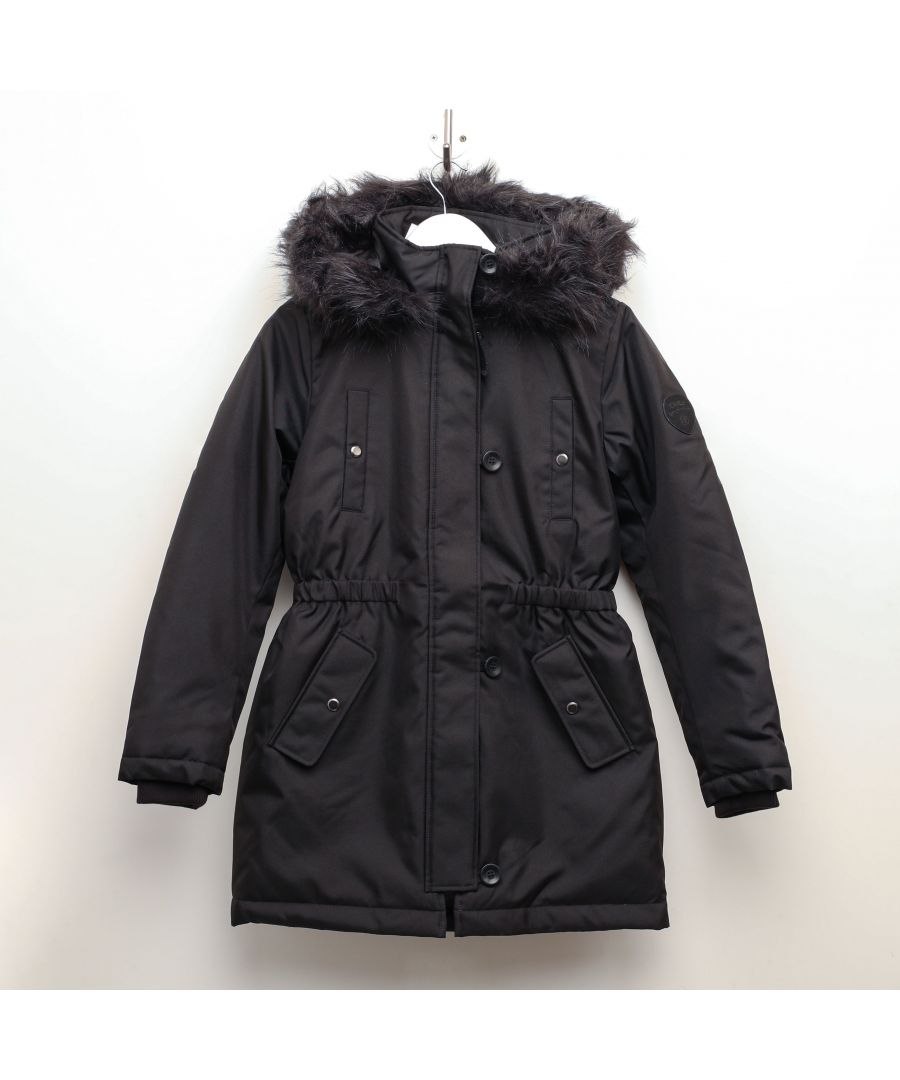 only womenss iris winter parka jacket in black - size 8 uk