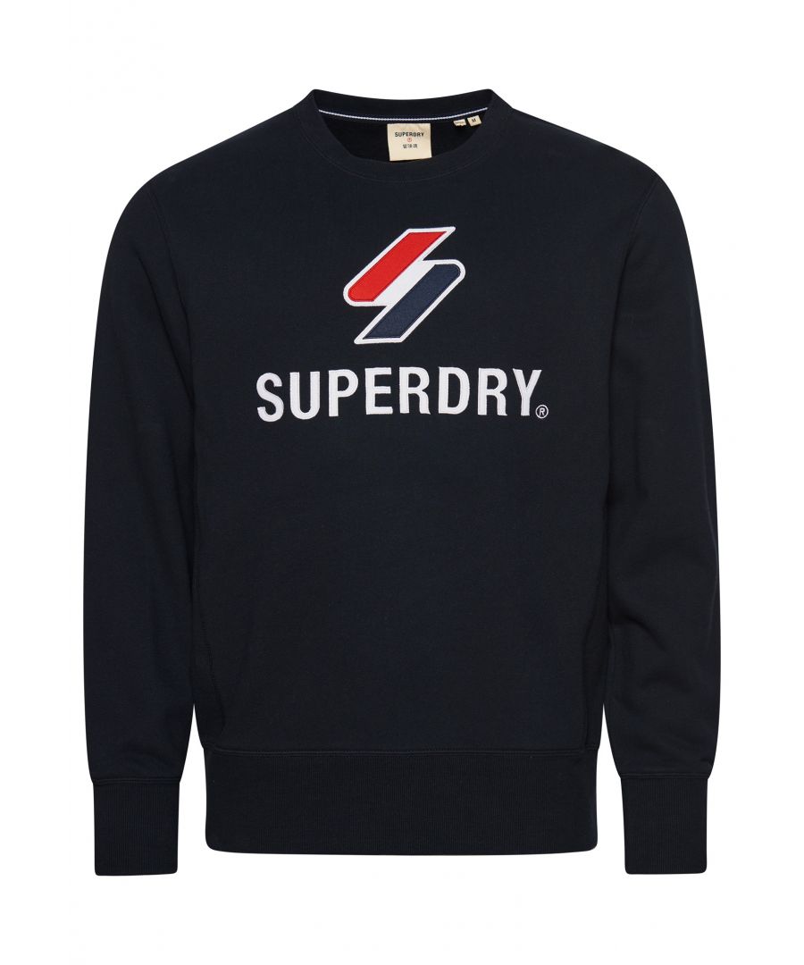 Image for SUPERDRY Stacked Applique Logo Crew Sweatshirt