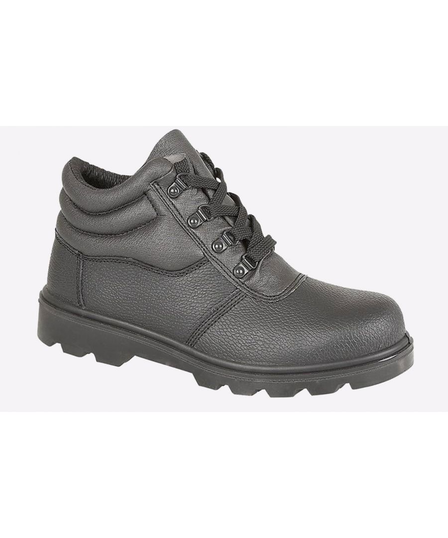 Grafters Cruz Leather Safety Boots Mens - Black - Size UK 9