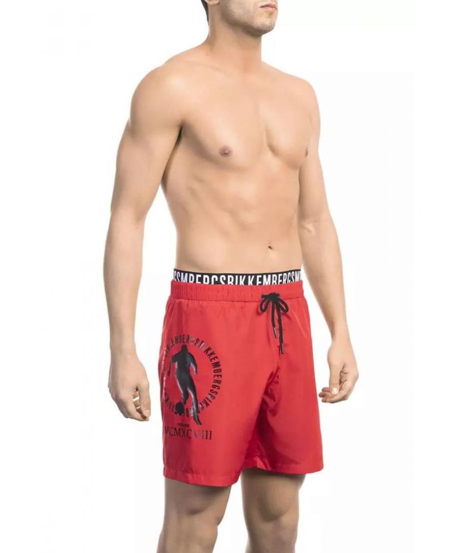 Bikkembergs Mens Red Swimwear - Size X-Large