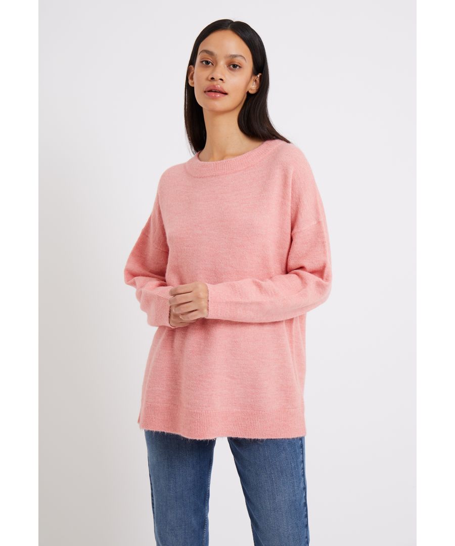 Slouchy trui met ronde hals