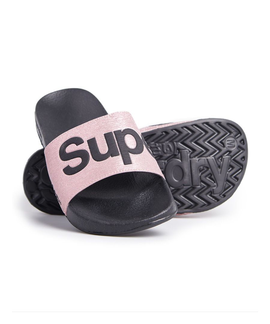 Superdry Womens Pool Sliders - Pink - Size Small