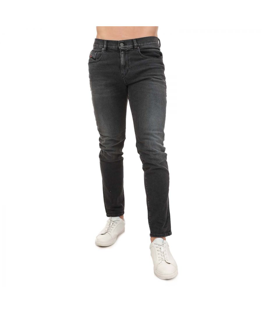 Diesel Mens D-Strukt Slim Jeans in Black Cotton - Size 34 Short