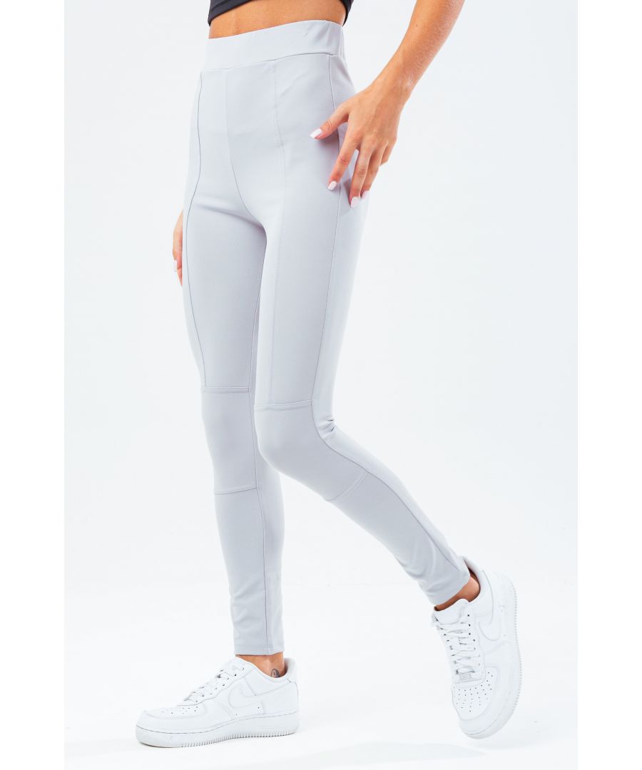 Image for Hype Grey With Detail Seams Women's Fitted Leggings