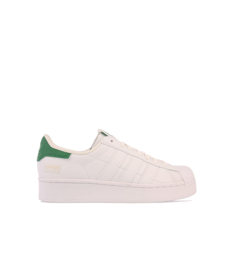 Image for Women's adidas Originals Superstar Bold Trainers in White Green
