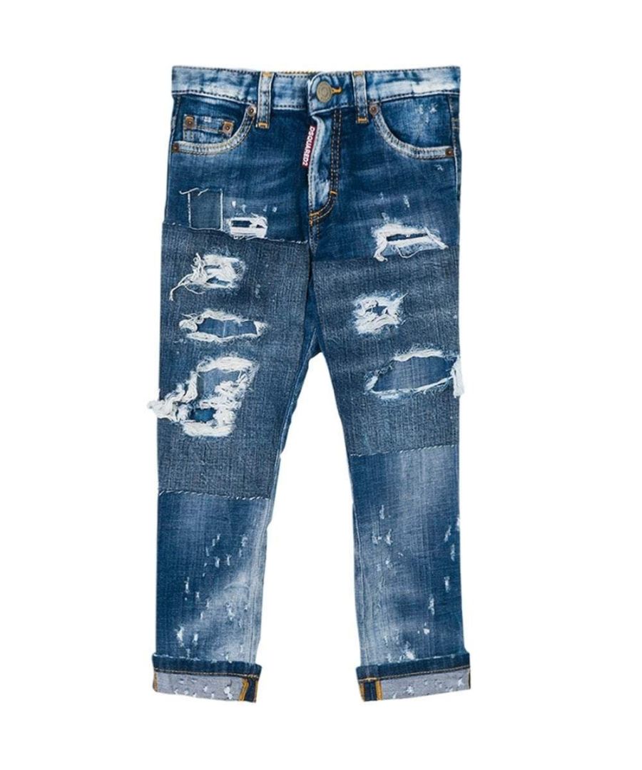 Image for Dsquared2 Boys Glam Head Jeans Blue