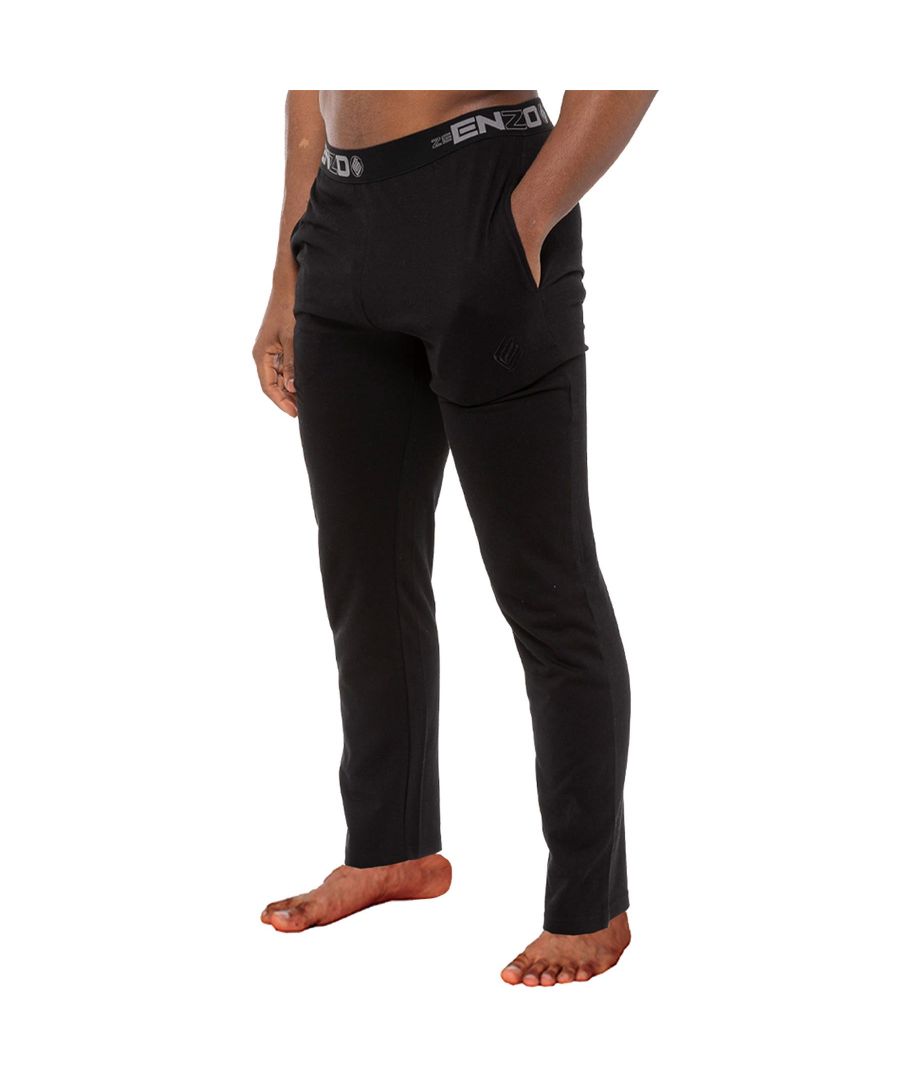 These Regular fit EZLP585 Lounge pants feature 2 side pockets with elasticated waist for comfort, cotton blend for superior comfort, minimal design for classy look.
