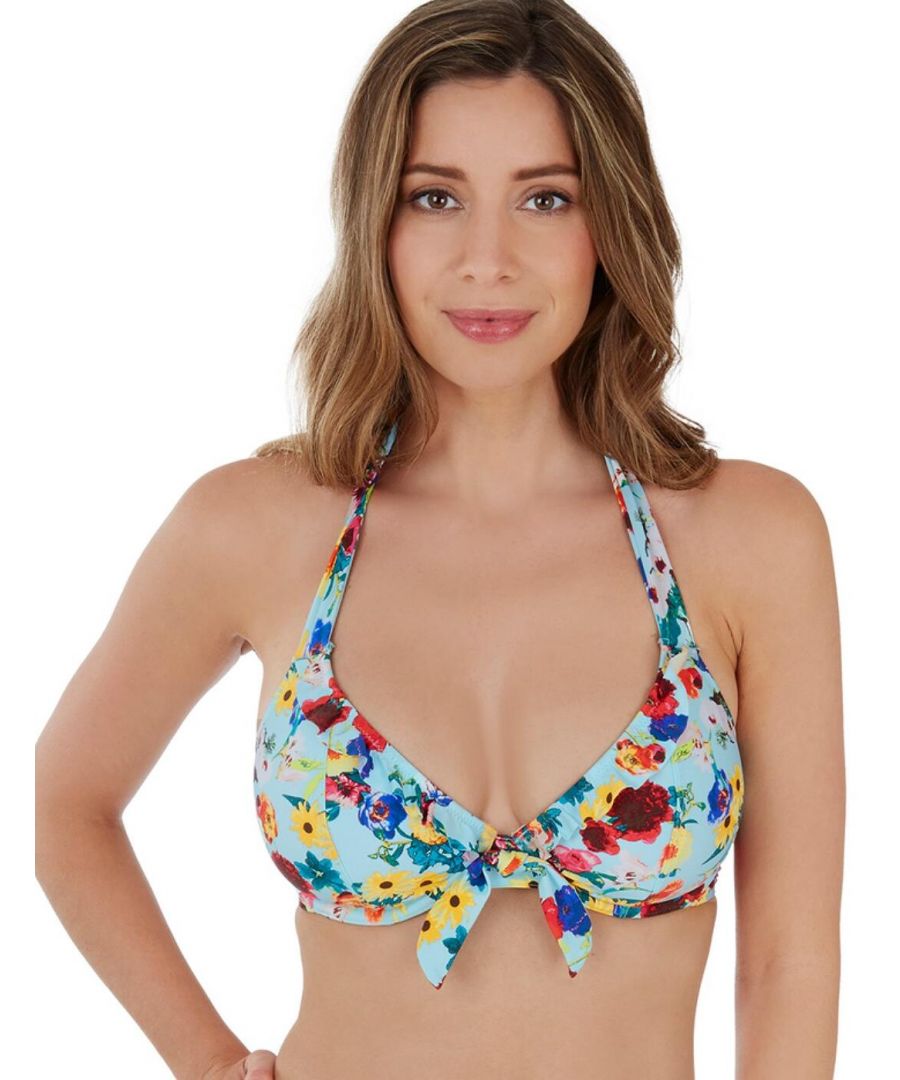 Lepel Womens Flower Power Halter Bikini Top - Multicolour - Size 32B