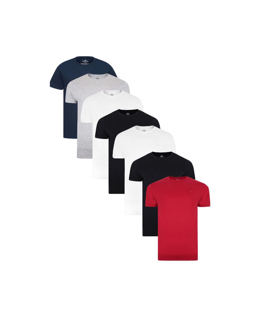 This 7 pack of cotton t-shirts from Threadbare offers great value. They have a really comfortable feel and feature the signature Threadbare embroidered logo on the chest. A must have basic for any wardrobe.
