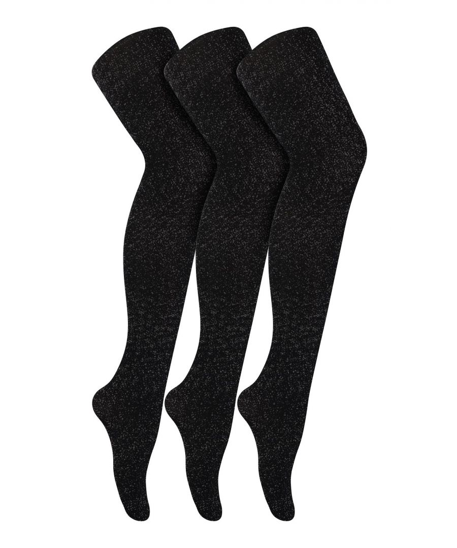 Women's 3 Pair Multipack Chevron Lurex Patterned TightsAre you seeking to add some pizzazz to your ensemble, whether it's a night out, a fancy costume party, or a bachelorette celebration? Look no further than these stunning Chevron & Opaque tights, adorned with sparkling glitter to complement and elevate any outfit. These tights are the ideal finishing touch to make your look pop and stand out from the crowd.Indulge in the assurance of wearing our premium Sock Snob branded tights, where quality is our top priority. These designer tights boast a velvety smooth texture, ensuring a cosy and snug fit against your legs. We have included a touch of glamour with an added sparkle.Not only are these tights incredibly soft and easy to wear, but they also make for an excellent gift option for those who adore adding a touch of uniqueness to their style or appreciate a touch of sparkle. With a soft and gentle feel against the skin, these tights are a must-have in any fashion-forward individual's wardrobe. You don't have to break the bank to enjoy quality hosiery that delivers both style and function. Our 3 pair multi-pack offers incredible value for money, giving you the flexibility to mix and match your tights with different outfits.Whether as a present or a treat for yourself, these tights will guarantee a standout look. Our tights provide a hassle-free and comfortable experience, making them a wardrobe must-have.Available in 3 Colours: Black/Silver, White/Silver & Black/Gold and made from 94% Nylon, 4% Elastane. They're One Size: 8-14’ UK & you can machine wash them but we recommend hand washing to prevent snagging.Extra Product DetailsLadies Lurex Tights3 Pair Value PackChevron/Opaque StylesIdeal For Parties & Nights Out3 Colours AvailableSoft & ComfortableMade From NylonGlitter & Sparkle DesignA Great Gift IdeaOne Size: 8-14’ UKHand Wash Recommended