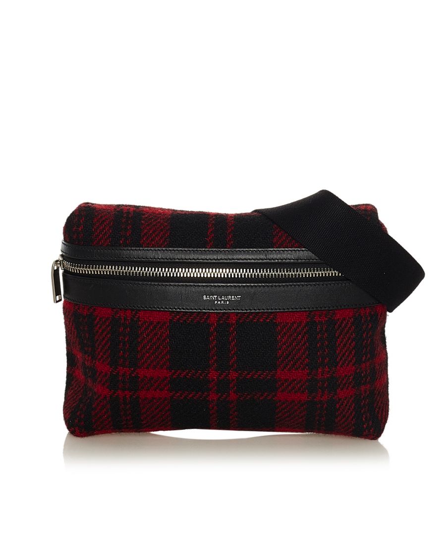 saint laurent pre-owned womens vintage wool belt bag red wool (archived) - one size