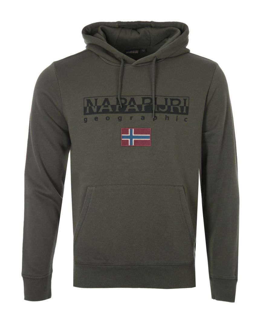 Add a touch of style to your essential wardrobe with the Ayas Hooded Sweatshirt from Napapijri. Crafted from a cotton rich blend with a soft and cosy interior for optimum comfort. This practical yet premium pullover hoodie features an adjustable drawstring hood, kangaroo pocket, long sleeves and ribbed trims. Finished with the iconic Napapijri logo printed across the chest with the Norwegian Flag embroidered below.Regular Fit, Cotton & Polyester Blend, Adjustable Drawstring Hood, Kangaroo Pocket, Long Sleeves, Ribbed Cuffs & Hem, Napapijri Branding. Style & Fit:Regular Fit, Fits True to Size. Composition & Care:90% Cotton, 10% Polyester, Machine Wash .
