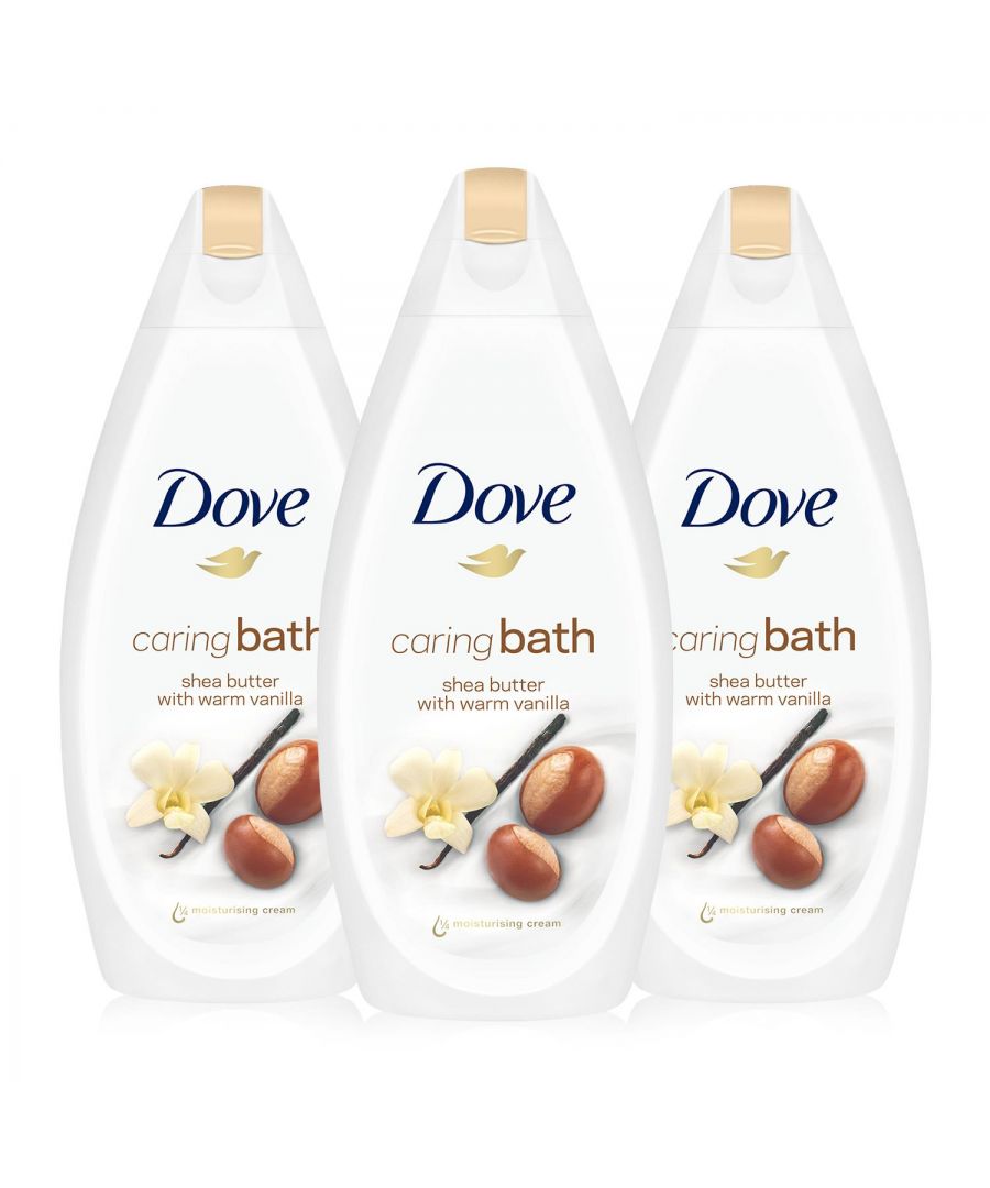 Dove Caring Bath Body Wash Purely Pampering Shea Butter with Vanilla, 3x450ml - Cream - One Size