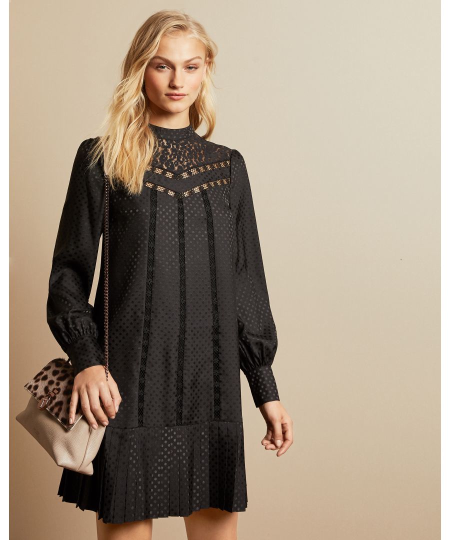 Lace Detail Long Sleeved Dress