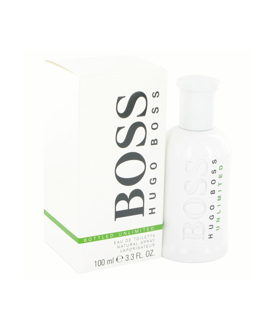 Boss Bottled Unlimited Cologne by Hugo Boss, Emphasize your energizing personality when you wear boss bottled unlimited, an alluring fragrance designed for self-assured, confident men. Introduced in 2014 by hugo boss, this aromatic scent combines opening green notes that include iced violet and mint, blended into cool citrus notes of pineapple and grapefruit. The base notes complement the fragrance with labdanum and spicy sandalwood.