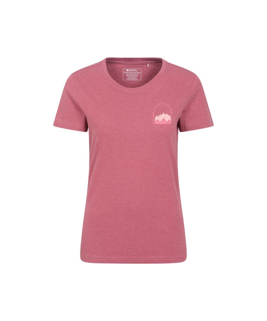 Mountain Warehouse Womens/Ladies Scene Organic T-Shirt (Pink) - Size 14 UK