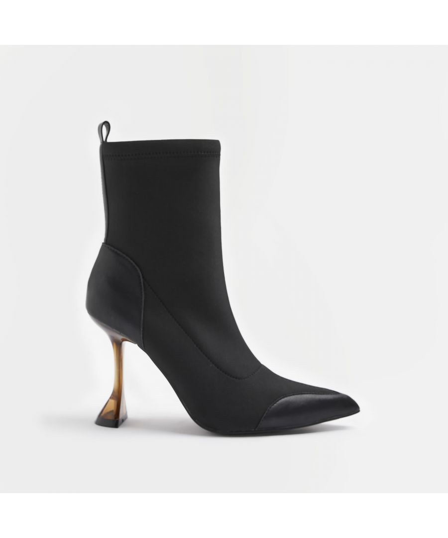 >Brand: River Island >Department: Women >Material Composition: Sole: Plastic, Upper: Textile >Type: Boot >Style: Not specified >Occasion: Casual >Upper Material: Textile >Heel Height: Mid (5-7.5 cm) >Season: Autumn||Winter