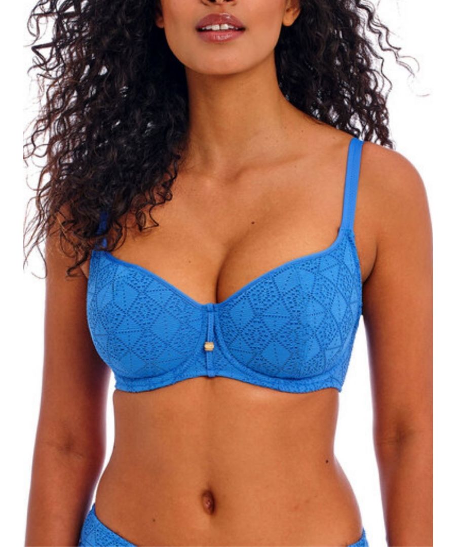 Freya Womens Nomad Nights Sweetheart Bikini Top - Blue Polyamide - Size 34G