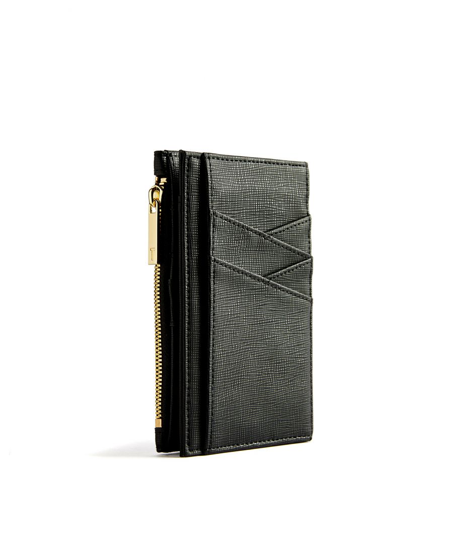 Saffiano Poppered Credit Card Holder