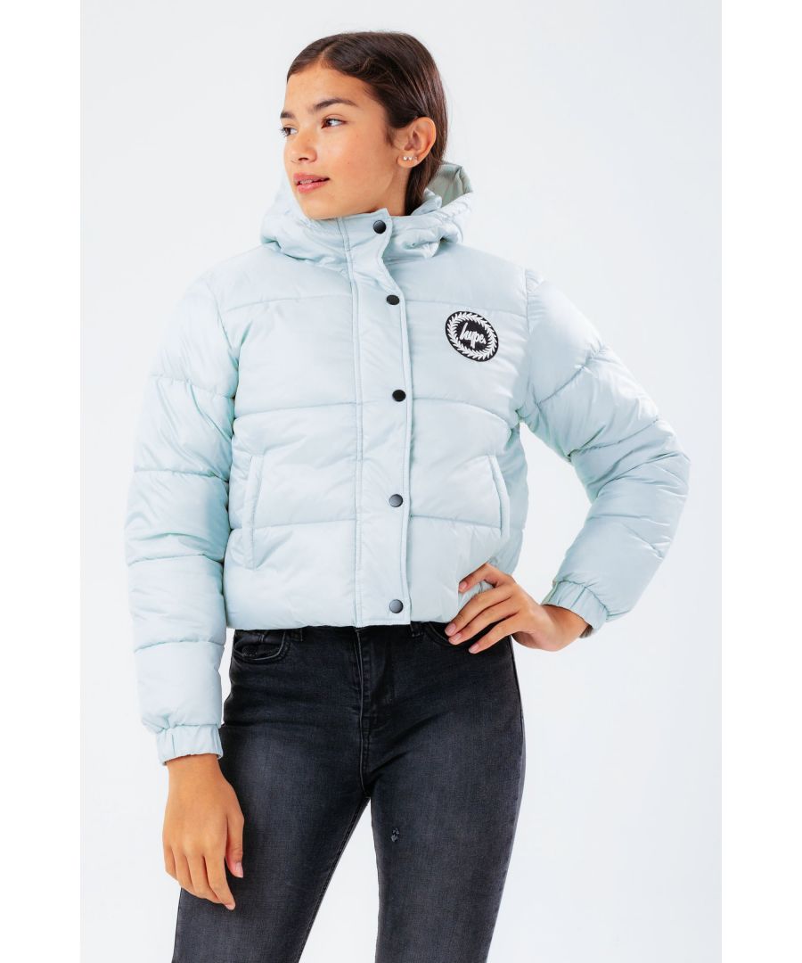 Image for Hype Pale Blue Kids Cropped Puffer Jacket