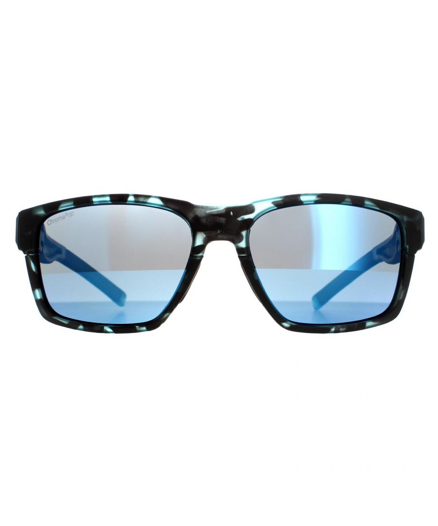 Smith Rectangle Mens Matte Black Grey Havana Blue Mirror Polarized Chromapop Caravan Mag  are a rectangle style crafted from lightweight acetate. The integrated spring hinges and thin flexible temples provide all day comfort. Smith's logo features on the temples for brand authenticity