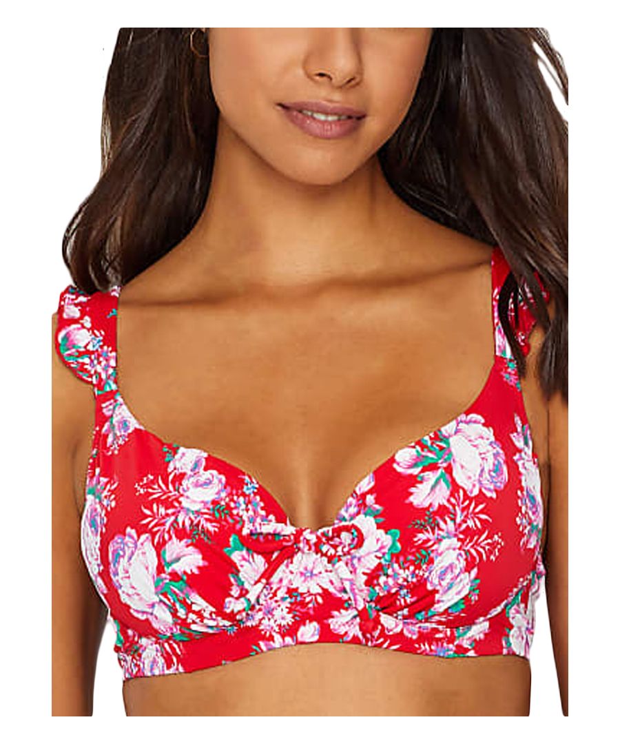 Pour Moi Womens Santa Monica Plunge Bikini Top - Red - Size 32D