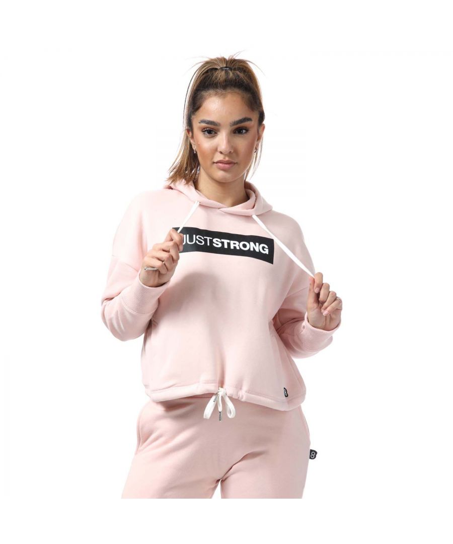 Image for Women's Just Strong Relax Cropped Hoody in Pink