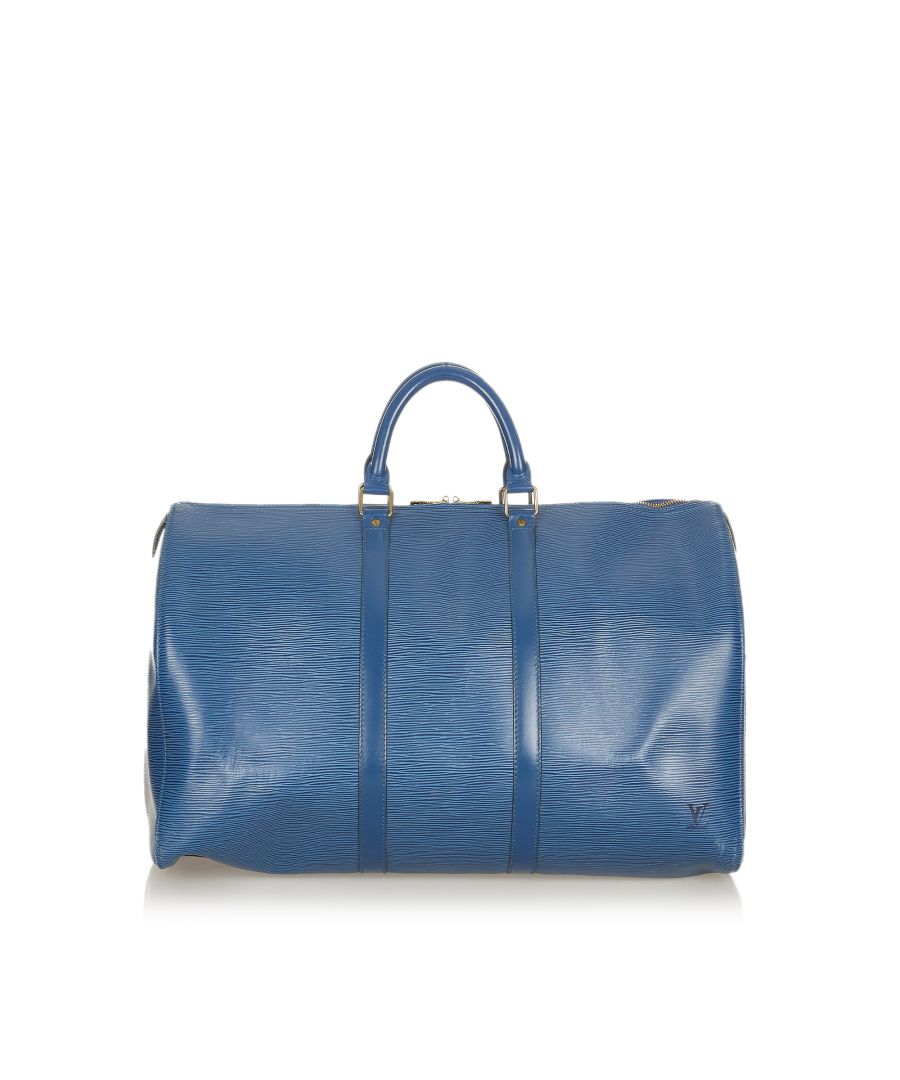 Image for Vintage Louis Vuitton Epi Keepall 50 Blue
