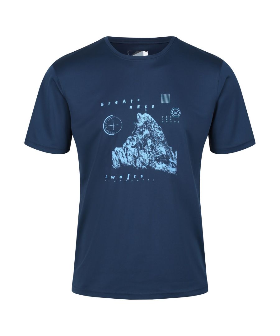 Regatta Mens Fingal VI Compass T-Shirt (Moonlight Denim)