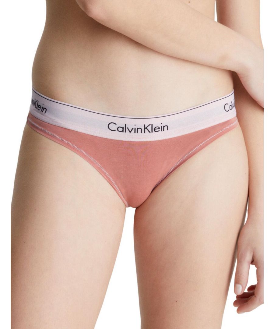 Calvin Klein Womens Modern Cotton Briefs - Pink - Size Medium