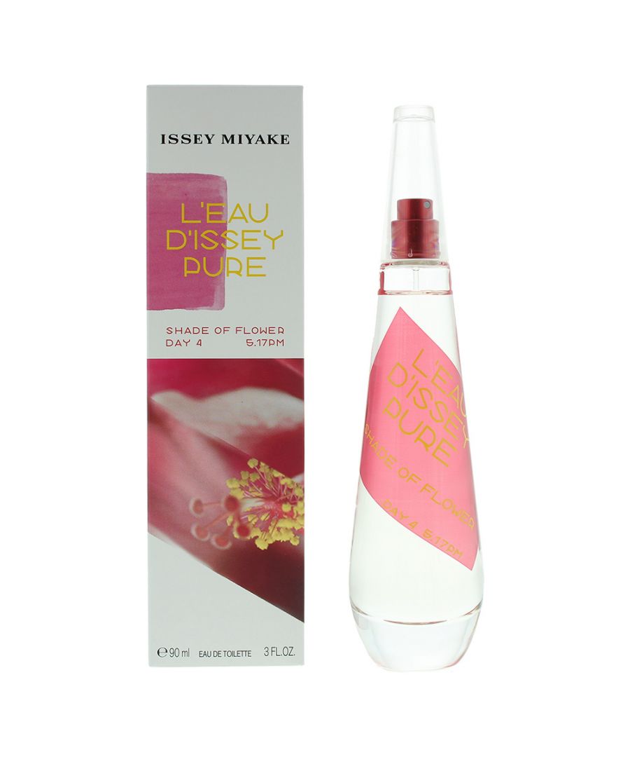 L?Eau d?Issey Pure Shade Of Flower by Issey Miyake is a floral fruity fragrance for women. Top notes are lemon, black currant and rose. Middle notes are raspberry bloom, hibiscus and freesia. Base notes are sandalwood and white musk. L?Eau d?Issey Pure Shade Of Flower was launched in 2019.