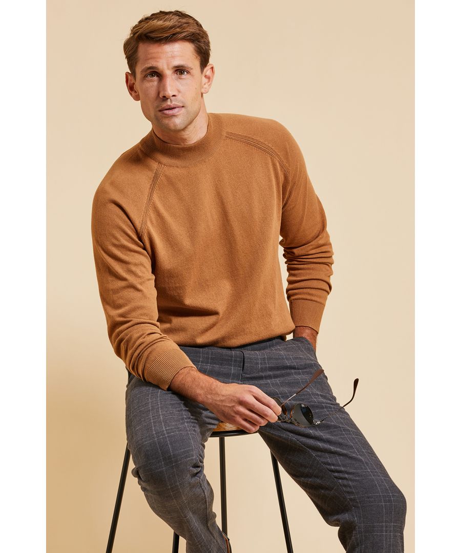 Upgrade your knitwear with this turtle neck jumper from the Threadbare Luxe collection, a premium cotton blend knit to complete your wardrobe. This style features a raglan style sleeve and ribbed hem and cuffs. Finished with the signature Threadbare embroidery on the chest. Other colours available.