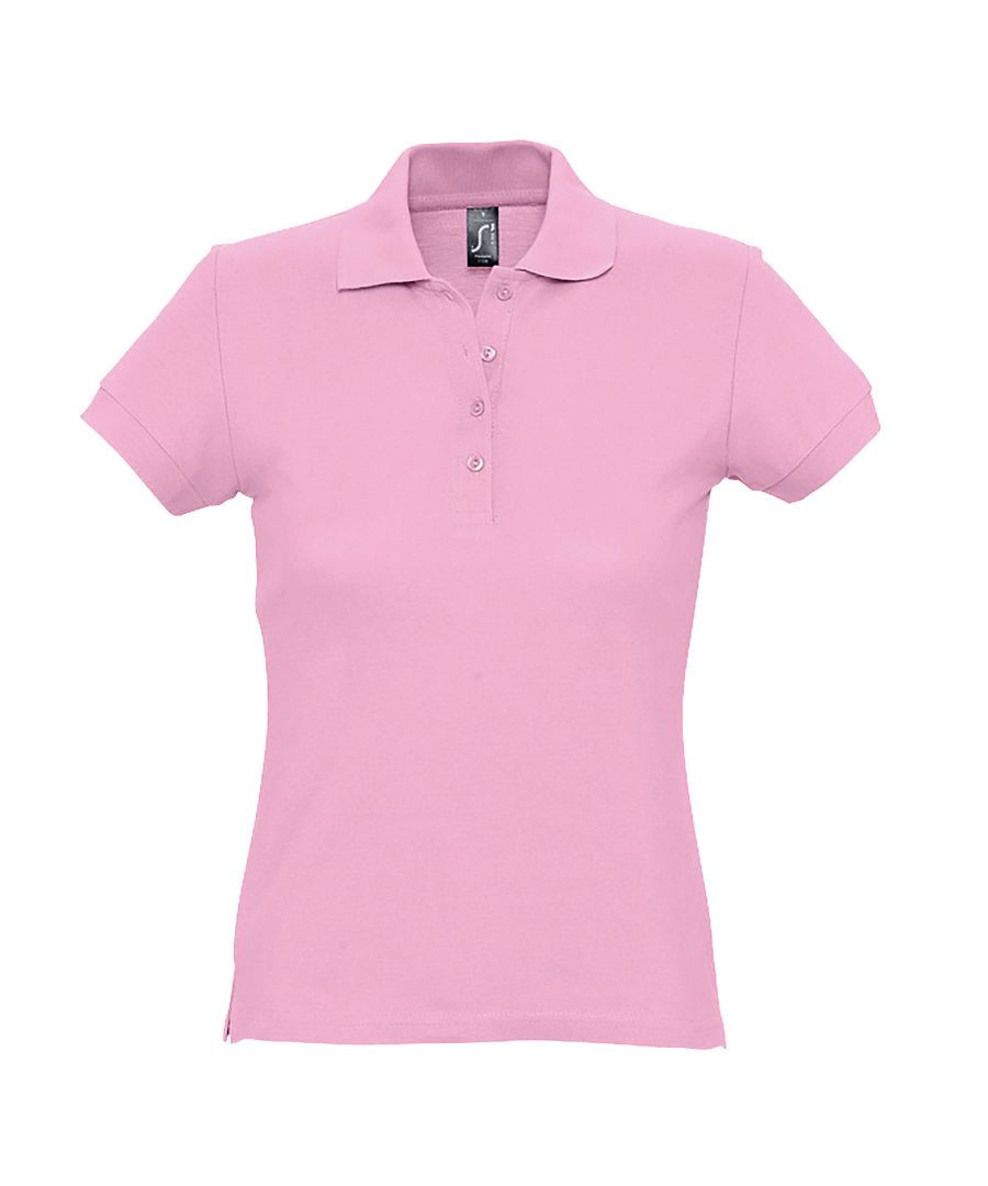 SOLS Womens/Ladies Passion Pique Short Sleeve Polo Shirt (Pink) Cotton - Size 2XL