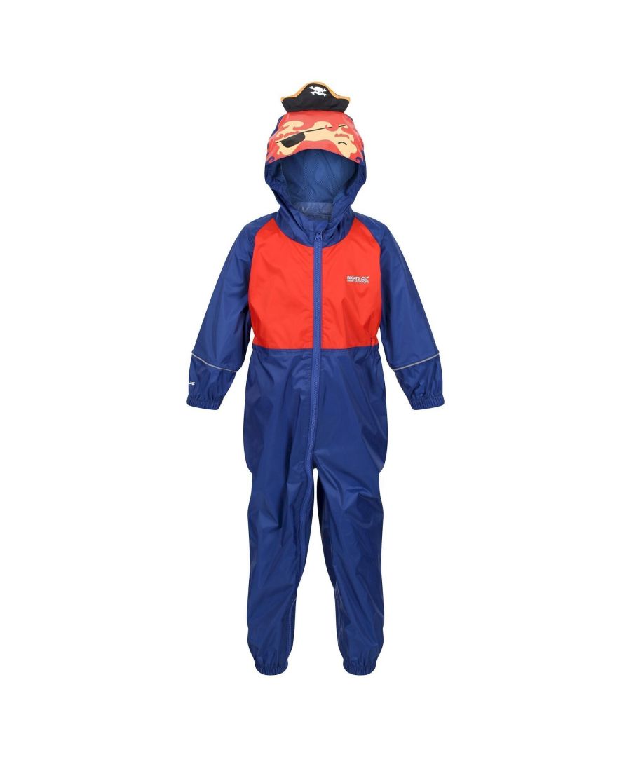 Image for Regatta Childrens/Kids Charco Pirate Waterproof Puddle Suit (New Royal)