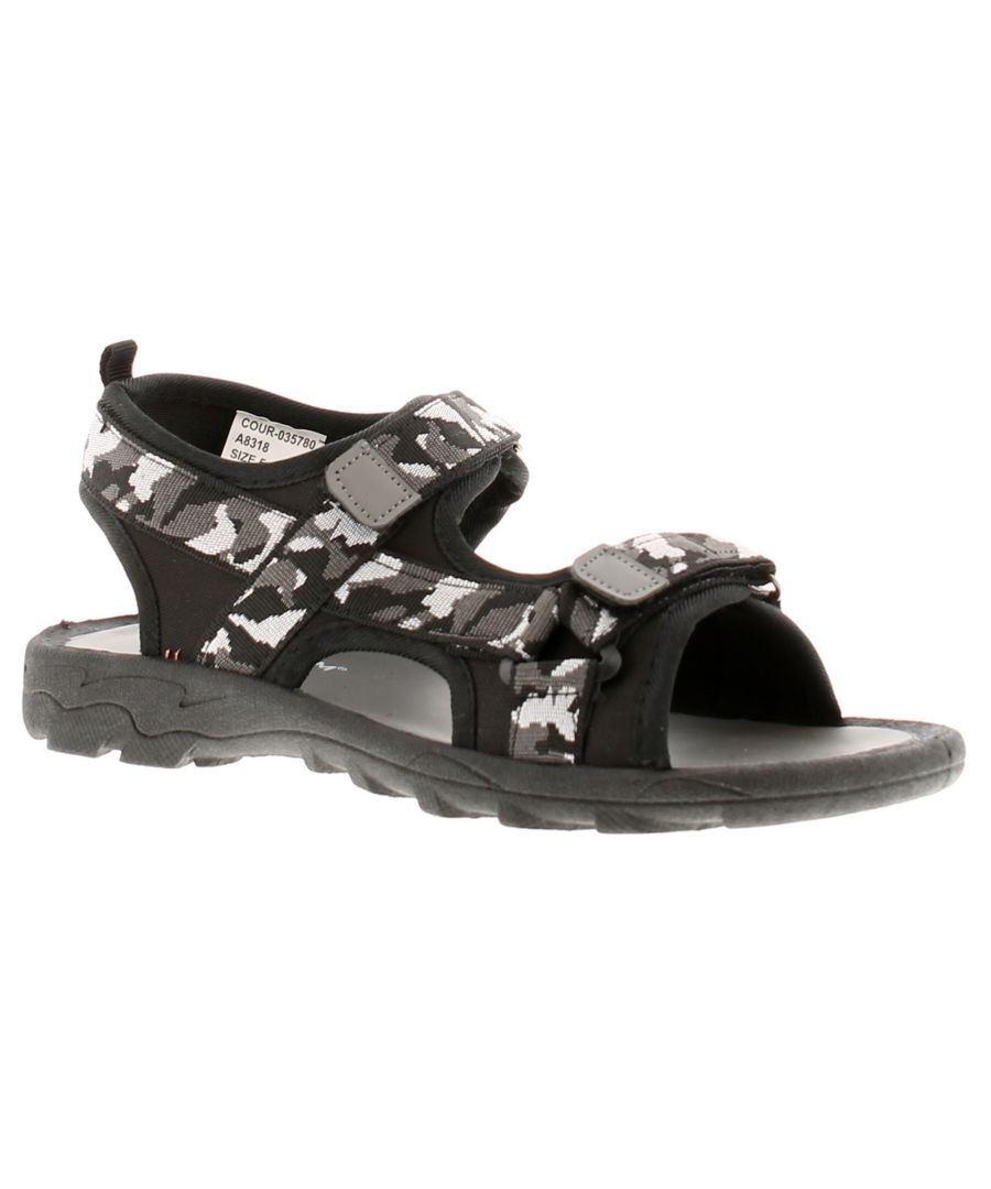 Rockstorm Reef Older Boys Sandals Black. Fabric Upper. Fabric Lining. Synthetic Sole. Older Boys Adventure Lads Touch Close Flexible Sandal.